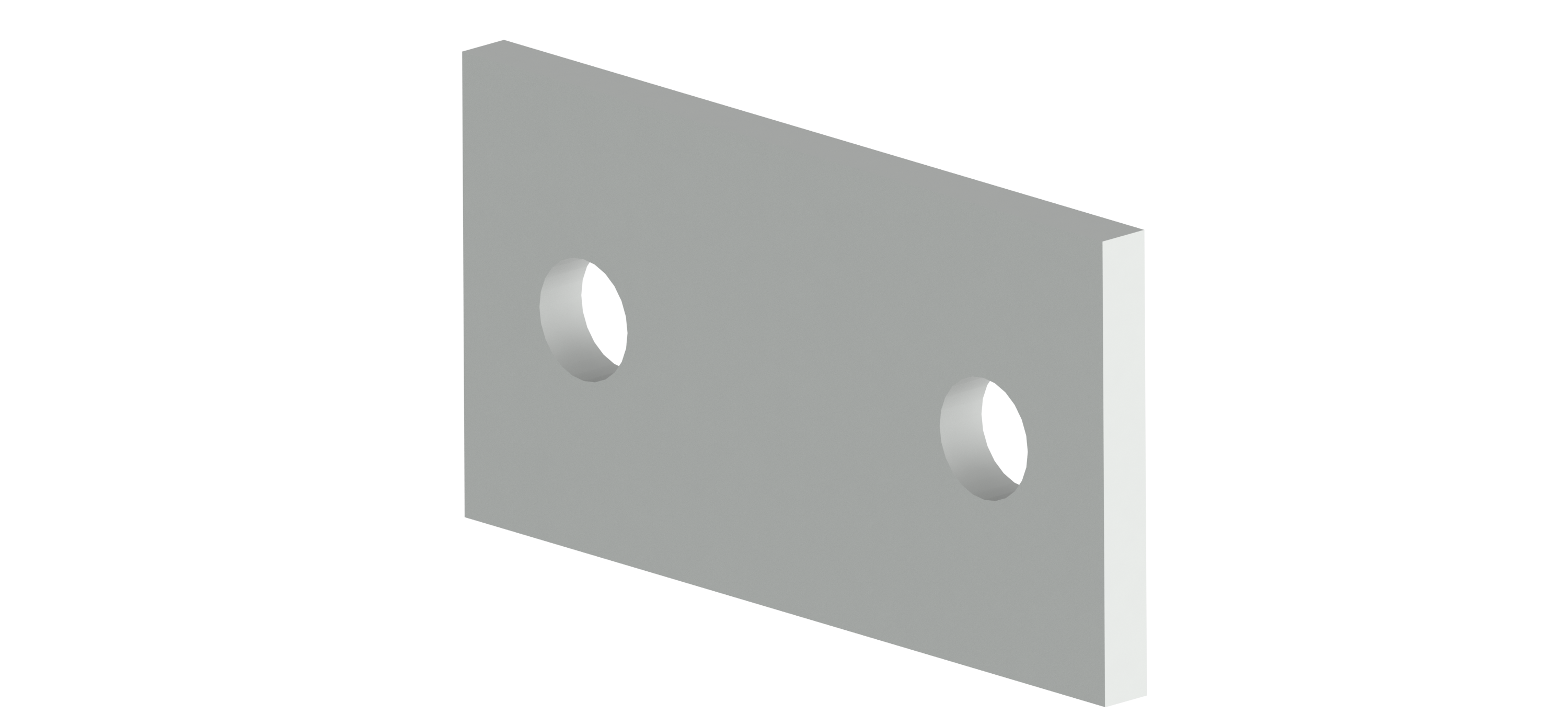 Пластина прямоугольная 2 отверстия MUP-MSU001